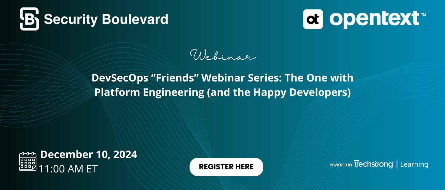 DevSecOps “Friends”, Webinar Series: The One with Platform Engineering (and the Happy Developers)