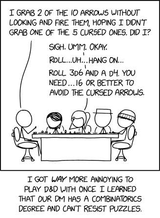 Randall Munroe’s XKCD ‘D Combinatorics’